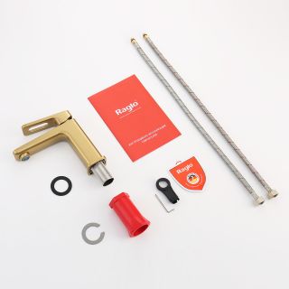 Смеситель для раковины Raglo R51.10.03 золотой сатин